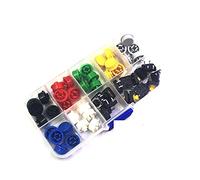 industrial switch 9 Types =50PCS Tactile Push Button Switch Momentary 12 * 12 * 7.3mm B3F-4055 Micro Switch Button + A24 Color Round Tact Cap 7 Colors replacement parts (Color : 50pcs in Bag)