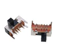 industrial switch Micro Switch 1 PCS Panel PCB 8-pin 3 Positions 2P3T DP3T Slide Switch Side knob Straight Foot Switch Handle dial Power Switch