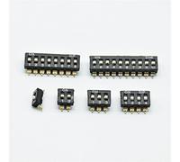industrial switch Micro Switch 10pcs Black 2.54mm chip DIP Switch KM-2P/3P/4P 5P 6P/8P Gold-Plated feet Black SMD chip (Color : 2p)