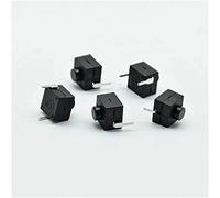 industrial switch Micro Switches 5pcs red/Black Small Micro self Locking Switch 8 * 8 * 8.4 wit 2 feet with Lock Light Touch Switch Button Switch (Color : 5 Black)