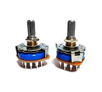 industrial switch microswitch 1pc ALPS Band Rotary Switch SRRM433700 4 Pole 3 Position Amplifier Signal Switch 20mm Serration Shaft