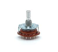 industrial switch microswitch 1pc RS25 Shaft Panel Mount 4P3T Band Rotary Switch Selector 4 Pole 3 Position 20MM Plum Shaft with Switch Cap (Color : Without Knob)