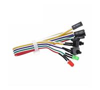 industrial switch microswitch 1pcs Computer Power line Main Engine Power Switch Line Length 50 cm with LDE lamp Reset Switch Cable Connection PC Switches