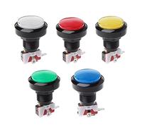 industrial switch New 45mm Push Arcade Button 12V Power LED Lit Round Micro Switch Vending Machine replacement parts (Color : Beige)