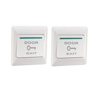 industrial switch Push to Exit Release Button NO/NC/COM Switch Panel Door Access Control System 86mm x 86mm 36V 3A White 2pcs