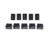 industrial switch Rocker Switch 10 pcs/lot KCD1 15 * 10mm 2PIN Boat Rocker Switch SPST Snap-in on Off Micro Switch Position 3A/250V Mini replacement parts (Color : Gold)