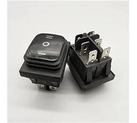 industrial switch Rocker Switch 1pcs Kcd4-203 20A / 250VAC 30x22 Waterproof Rocker Switch 6-pin DPDT on Off on 12V 220V red Green LED Light Rocker Switch replacement parts (Color : Gold, Size : 220V