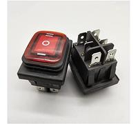 industrial switch Rocker Switch 1pcs Kcd4-203 20A / 250VAC 30x22 Waterproof Rocker Switch 6-pin DPDT on Off on 12V 220V red Green LED Light Rocker Switch (Color : Red, Size : 12V) replacement parts (