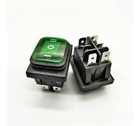 industrial switch Rocker Switch 1pcs Kcd4-203 20A / 250VAC 30x22 Waterproof Rocker Switch 6-pin DPDT on Off on 12V 220V red Green LED Light Rocker Switch replacement parts (Color : Gold, Size : 12V