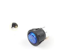 industrial switch Rocker Switch 5/10PCS 23MM Diameter Small Round Boat Rocker Switches 2/3Pin 2/3 Position 6A/250VAC 10A/125VAC Button Switch with Light (Color : Blue Light Black, Size : 10 PCS)