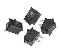 industrial switch Rocker Switch 5Pcs Black Push Button Mini Switch 6A-10A 250V KCD1-101 2Pin Snap-in On/Off Rocker Switch 21 * 15MM