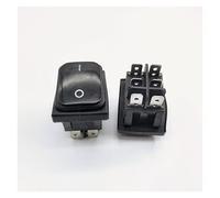 industrial switch Rocker Switch Kcd4 20A / 125V 16A / 250V 4-pin DPST IP67 Sealed Waterproof Rocker Power Switch with LED 12V 220V 30x22 (Color : Black 6pin, Size : 220V)