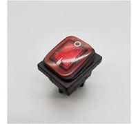 industrial switch Rocker Switch KCD4 20A/250V 4 Pin DPST IP67 Sealed Waterproof Rocker Switch with LED 12V 24V 110V 220V 30x22 replacement parts (Color : Red, Size : 6 Pin)