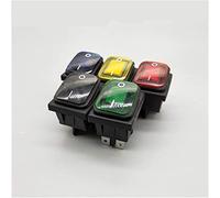 industrial switch Rocker Switch KCD4 20A/250V 4 Pin DPST IP67 Sealed Waterproof Rocker Switch with LED 12V 24V 110V 220V 30x22 replacement parts (Color : Gold, Size : 4 Pin)