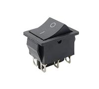 industrial switch Rocker Switch Self Reset Toggle Switch 2Positions 6 Feet Power Boat Rocker Switch Panel 31x25mm KCD4 15A 250V ~20A 125V (Color : Fixed)