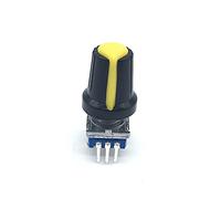 industrial switch Rotary Encoder Code Switch EC11 Audio Digital with Push Button Switch 5Pin Handle Length 15mm with Knob 5Pcs car (Color : Beige)