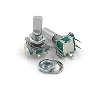industrial switch Rotary Switch 2PCS Half/Plum axis Rotary Encoder, Handle Length 15mm / 20mm Code Switch/ EC11 / Digital Potentiometer with Switch 5Pin Relay Control (Color : Half 20mm)