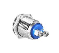 industrial switch Starter Switch, 12mm 1 No Push Button Switch, High Round Waterproof for Relay Circuit Control in Electromagnetic Starter 2A/36Vdc Stainless Steel replacement parts
