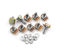 industrial switch Switch 10PCS/LOT WH148 Linear Potentiometer It 20mm Shaft with Nuts and Washers Single Joint 3 Pin Nob Switch Potentiometers B1-B1M replacement parts