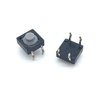 industrial switch Tact Switch 20pcs/lot 8x8x5MM 4PIN Conductive Silicone Soundless Tactile Tact Push Button Micro Switch Self-Reset Momentary Switch