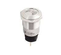industrial switch UL DC Switches 24V 19mm 0.75" Thread Dia Flat Round Stainless Steel Waterproof Buzzer Pushbutton Switches Metal Switch