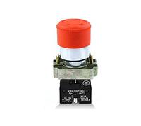 industrial switch XB2-BS142 XB2-BS442 XB2-BS542 1NC Key Emergency Stop Rotary Push Button Switch 2 Position Locking 22mm Mushroom Head Button (Color : XB2-BS442)