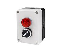 industrial switch XB2-BS142 XB2-BS442 XB2-BS542 1NC Key Emergency Stop Rotary Push Button Switch 2 Position Locking 22mm Mushroom Head Button (Color : Knob voltage Red)