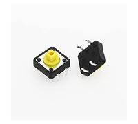 Industrial Switches 100Pcs 12x12x7.3 mm Tactile Yellow Square Push Button Tact Switch 12 * 7. Micro(Giallo,50PCS)