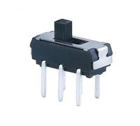 Industrial Switches 10pcs 6 Pin Mini Slide Switch Micro Toggle Switch Miniature Limit Switch 2Position 6pins Black Switches