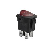 Industrial Switches 20pcs 50pcs KCD1 SPST 224N 23mm 4 Pin 250V 6A Round Boat Switch Snap-in ON Off Rocker Position Switch with Light Switches(50 piece)