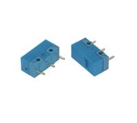 Industrial Switches 2Pcs Blue Dot Shell 0.74N Micro Switch Gold Alloy Contacts 50 Millions Lifetime