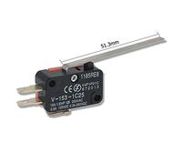 Industrial Switches 5PCS V-1C25 Series Stroke Limit Microwave Oven Door Micro Switch Hinge Roller Lever Momentary Snap Action 15A 250VAC(V-153-1c25)