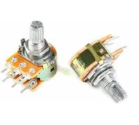 Industrial Switches 5pcs WH148 B1K B2K B5K B10K B20K B50K B100K B500K 6Pin Shaft Amplifier Dual Stereo Potentiometer 1K 2K 5K 10K 50K 100K 500K Switches Electromechanical components (Size : 2K Ohm)