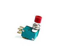 Industrial Switches DS-438 Momentary Red/Green Push Button Actuator Micro Limit Switch 12mm 6.3mm Contact(Ds-448-red)