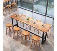 Industrial Tall Rectangular Bar TableCounter Height Standing Table for Bars Cafes Restaurants Living Rooms & Balconies 110.2x17.7in No Stools Included