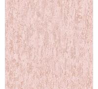 Industrial Textured Metallic Wallpaper Pink Rose Gold Stone Steel YöL