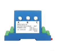 Industrial Three-phase Ac Current Transmitter Featuring Electromagnetic Isolation, Through-hole Input, And 3*dc4-20ma Signal For Factory Automation(0-20A)