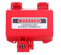 Industrial Three Prong Plug Lockout Device with Two Padlocks | Plastic Material Construction, Assures Continuous Power, Prevents Unauthorized Unplugging, Space-saving Installation