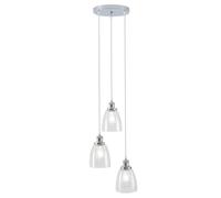 Industrial Three-Way Hanging Pendant Light in Silver The hot sale Silver