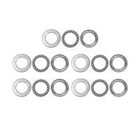 Industrial Thrust Ball Bearings 5Pcs Heavy Duty Steel Plane Axial Load Bearings High Precision for Crane Hooks Vertical Pumps Jacks Low Speed Gearboxes (51106)