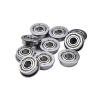 Industrial Thrust Needle Roller Bearings，Industrial Bearings 10pcs F605ZZ 5 * 14(16)*5mm ABEC-5 Flange Chrome Steel Bearing