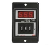 Industrial Time Relay ASY 3D with AC 220V 1-999S/M Delay Range 8-Pin Base for Machine and Control Panels (0-999M)