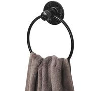 Industrial Towel Ring Rustic Pipe Hand Towel Holder Wall Mounted for Bathroom