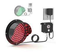 Industrial Traffic Light with Button Control, 2-in-1 Stop and Go Indicator for Wall Mounting, AC100-240V Warning Lamp