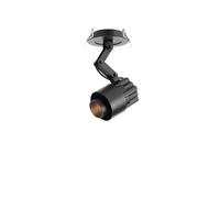 Industrial Tube Lamp Wall Sconce: Modern Indoor Spotlight with Adjustable Angle, Embedded Hole 75mm, Cob Spotlight with Arbitrary Rotation for Loft Sloping Roof, Full Spectrum Black