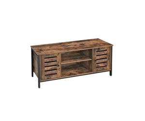 Industrial TV Console Unit, Rustic Brown