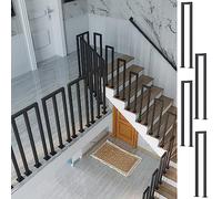 Industrial U-Shaped Iron Balusters - 4PCS Black Square Spindles for Stairs ils Attic Guardrail Indoor/Outdoor Deck Banister - 35cm (13.8inch)
