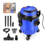 Industrial Vacuum Cleaner Hoover Wet and Dry 2000W Powerful Suction Bagless, 19Kpa, 15 Litre Capacity, 4 Caster Wheels,For Home Workshop and Professional Use