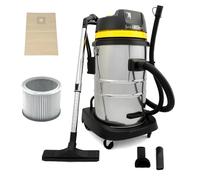 Industrial Vacuum Cleaner Wet & Dry 60L Extra Powerful Stainless Steel Hoover