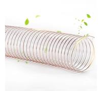 Industrial Vacuum Hose, 10FT PU Flexible Clear Wire Reinforced Duct | Ducting Hose Dust High Resilience Air Ducting For Industrial Ventilation CNC Machine(3.0m/9.84ft,75mm-2.95in)